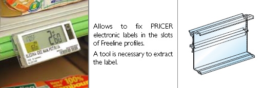 Freeline labelhouders voor PRICER 25 mm