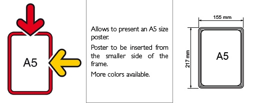 Poster frame A5, wit